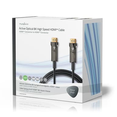 Nedis Aktiva Optiska Ultra High Speed ​​HDMI Kabel med Ethernet | HDMI™ Kontakt | HDMI™ Kontakt | 8K@60Hz | 48 Gbps | 75.0 m | Rund | PVC | Svart | Presentbox