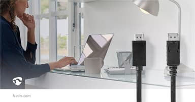 Nedis Displayport-kabel | DisplayPort Hane | HDMI™ Kontakt | 4K@60Hz | Nickelplaterad | 2.00 m | Rund | PVC | Svart | Låda