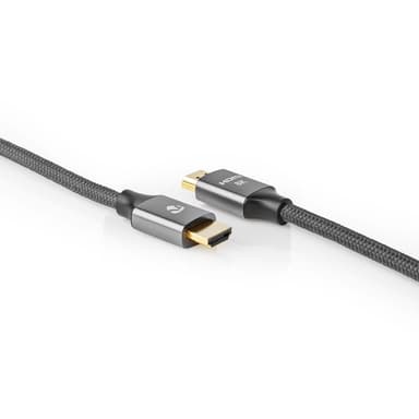 Nedis Ultra High Speed ​​HDMI ™ kabel | HDMI™ Kontakt | HDMI™ Kontakt | 8K@60Hz | 48 Gbps | 1.00 m | Rund | 6.3 mm | Antracit / Grått Med Metall | Kartong med täckt fönster