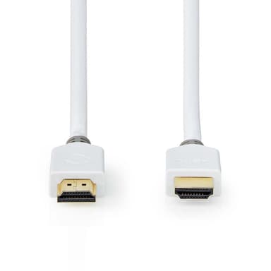 Nedis High Speed ​​HDMI ™ kabel med Ethernet | HDMI™ Kontakt | HDMI™ Kontakt | 4K@60Hz | ARC | 18 Gbps | 5.00 m | Rund | PVC | Vit | Låda