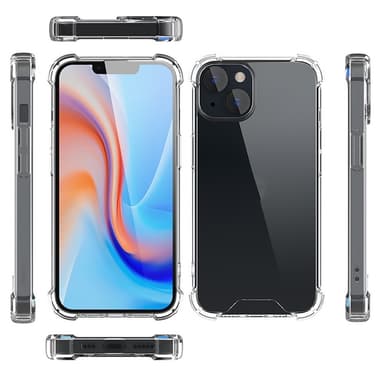 För iPhone 15 Skal Fodral TPU-ram + Akryl Baksida Telefonfodral