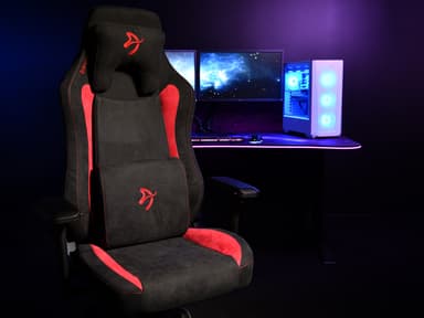 Arozzi Vernazza Supersoft Fabric gamingstol (svart/röd)