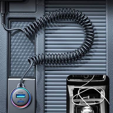 Joyroom Billaddare med USB, USB-C & USB-C-kabel 1,5m 55W
