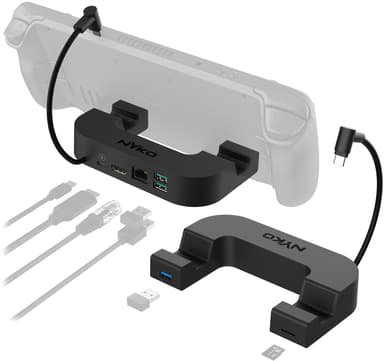 Nyko Steam Deck 7-i-1 USB-C-dockningsstation med strömförsörjning