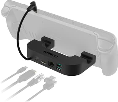 Nyko Steam Deck 7-i-1 USB-C-dockningsstation med strömförsörjning