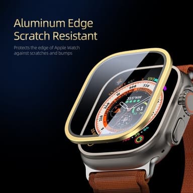 DUX DUCIS Apple Watch Ultra Skärmskydd Aluminium Härdat Glas Guld