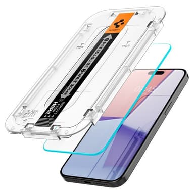 Spigen iPhone 15 Pro Skärmskydd GLAS.tR EZ Fit 2-pack