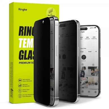 Ringke iPhone 15 Pro Max Skärmskydd Privacy Tempered Glass Installation Jig