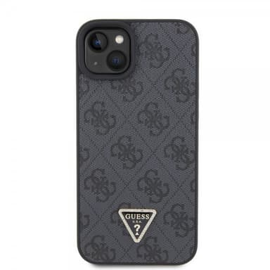 Guess iPhone 15 Skal Metal Logo Strass Crossbody Strap Svart