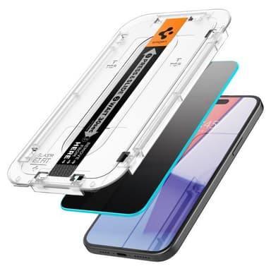 Spigen iPhone 15 Skärmskydd GLAS.tR EZ Fit Privacy 2-pack