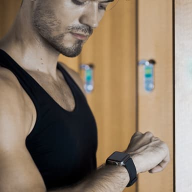 Wristouch 42mm Apple Watch Sport gummiarmband (svart)