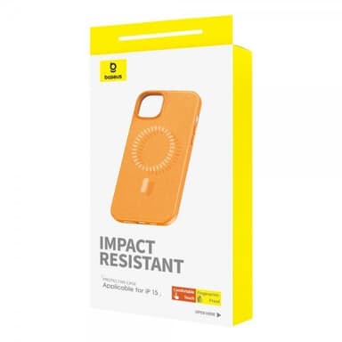 Baseus iPhone 15 Skal Fauxther Series MagSafe Orange