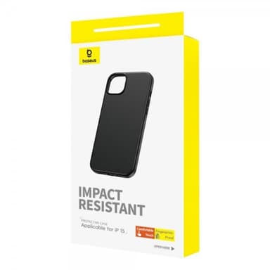 Baseus iPhone 15 Skal Fauxther Series Svart