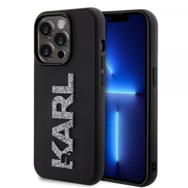 Karl Lagerfeld iPhone 15 Pro Skal 3D Rubber Karl Svart