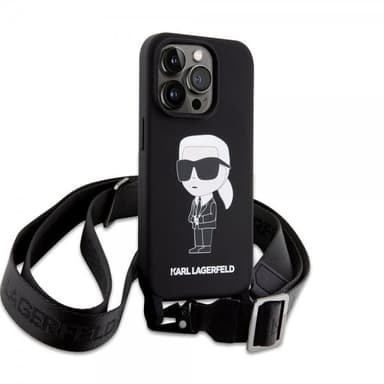 Karl Lagerfeld iPhone 15 Pro Max Skal Ikonik Crossbody Svart