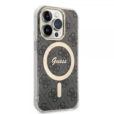 Guess iPhone 15 Pro Skal 4G Pattern MagSafe Svart