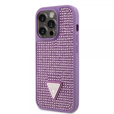 Guess iPhone 15 Pro Skal Rhinestone Lila