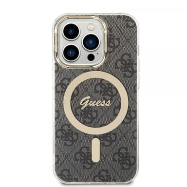 Guess iPhone 15 Pro Skal 4G Pattern MagSafe Svart