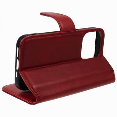 Nordic Covers iPhone 15 Pro Max Fodral Essential Leather Poppy Red