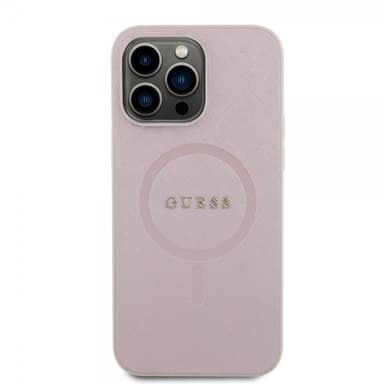 Guess iPhone 15 Pro Max Skal Saffiano MagSafe Rosa