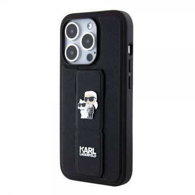 Karl Lagerfeld iPhone 15 Pro Skal Grip Stand Function Svart