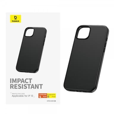Baseus iPhone 15 Skal Fauxther Series Svart