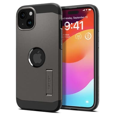 Spigen iPhone 15 Skal Tough Armor MagFit Gunmetal