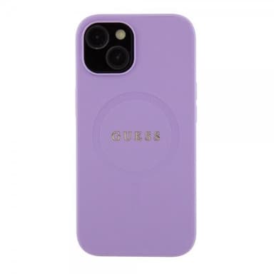 Guess iPhone 15 Skal Saffiano MagSafe Lila