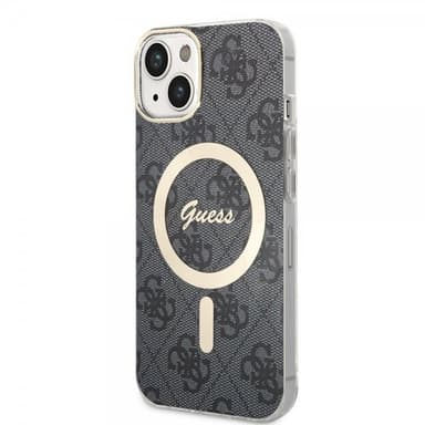 Guess iPhone 14 Skal 4G Pattern MagSafe Svart