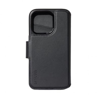 Decoded iPhone 15 Fodral Leather Detachable Wallet Svart