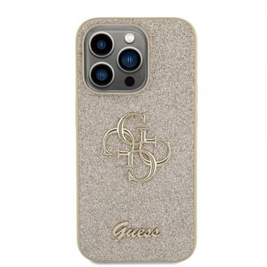 Guess iPhone 15 Pro Skal Fixed Glitter Guld