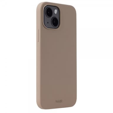 Holdit Silicone iPhone 15 fodral (mockabrunt)