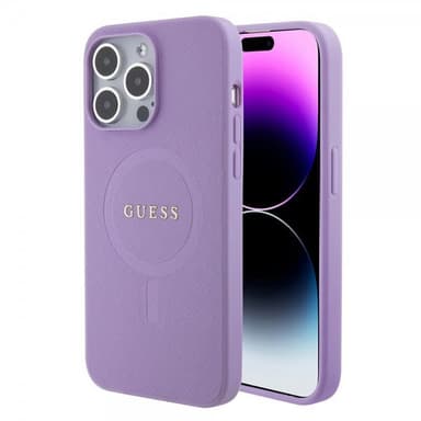 Guess iPhone 15 Pro Max Skal Saffiano MagSafe Lila