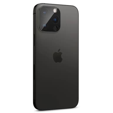 Spigen iPhone 14/15 Pro & Pro Max Kameralinsskydd Glas.tR Optik 2-pack Svart