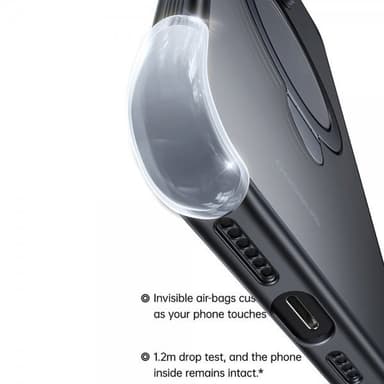 Baseus iPhone 15 Plus Skal Smart Ring Series MagSafe Svart