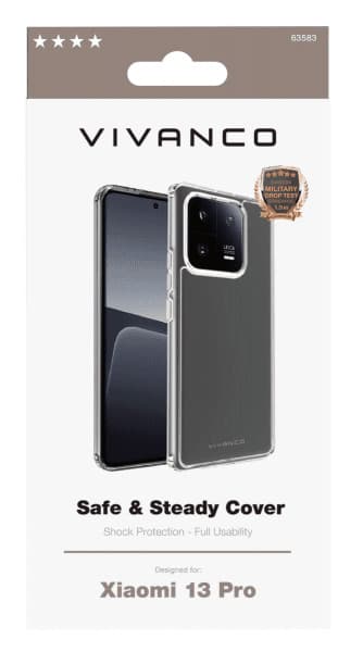 Vivanco Xiaomi 13 Pro Skal Safe & Steady Transparent Klar