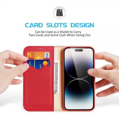 DUX DUCIS iPhone 15 Pro Fodral Hivo Series Röd