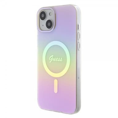 Guess iPhone 15 Skal Script MagSafe Rosa