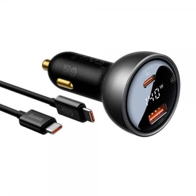 Baseus Billaddare Digital Display PD3.1 Dual Cast Car Charger 140W