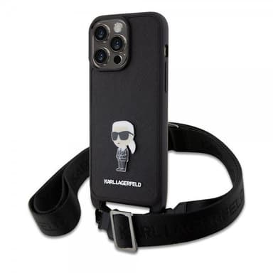 Karl Lagerfeld iPhone 15 Pro Max Skal Saffiano Crossbody Svart