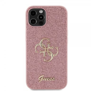 Guess iPhone 12/iPhone 12 Pro Skal Fixed Glitter Rosa