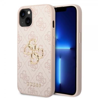 Guess iPhone 15 Skal 4G Logo Rosa
