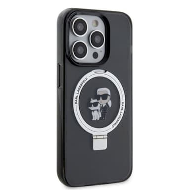 Karl Lagerfeld iPhone 15 Skal Ring Stand MagSafe Svart