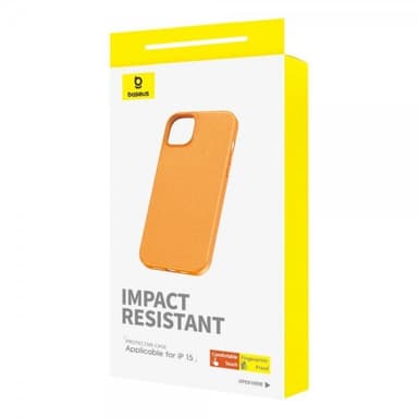 Baseus iPhone 15 Skal Fauxther Series Orange