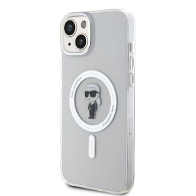 Karl Lagerfeld iPhone 15 Plus Skal Ikonik MagSafe Transparent