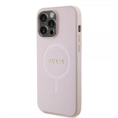 Guess iPhone 15 Pro Max Skal Saffiano MagSafe Rosa