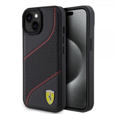 Ferrari iPhone 15 Skal Perforerad Svart
