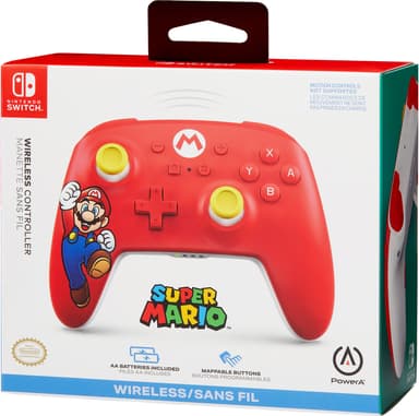 PowerA Nintendo Switch trådlös spelkontroll Mario Edition