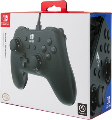 PowerA Nintendo Switch med USB-ansluten spelkontroll (svart)