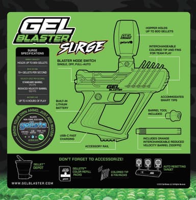 Gel Blaster Surge och Gellets